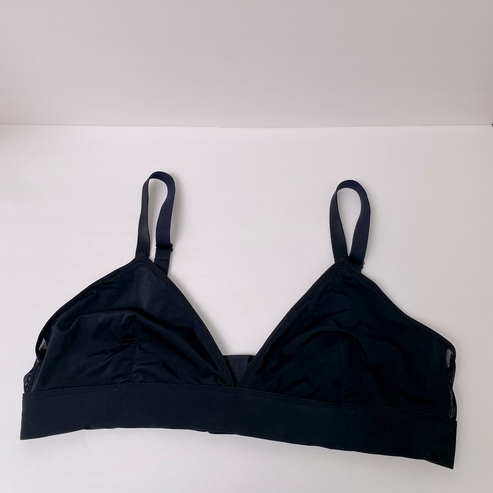 Triangle Unlined Unpadded Black Bra Parade Large